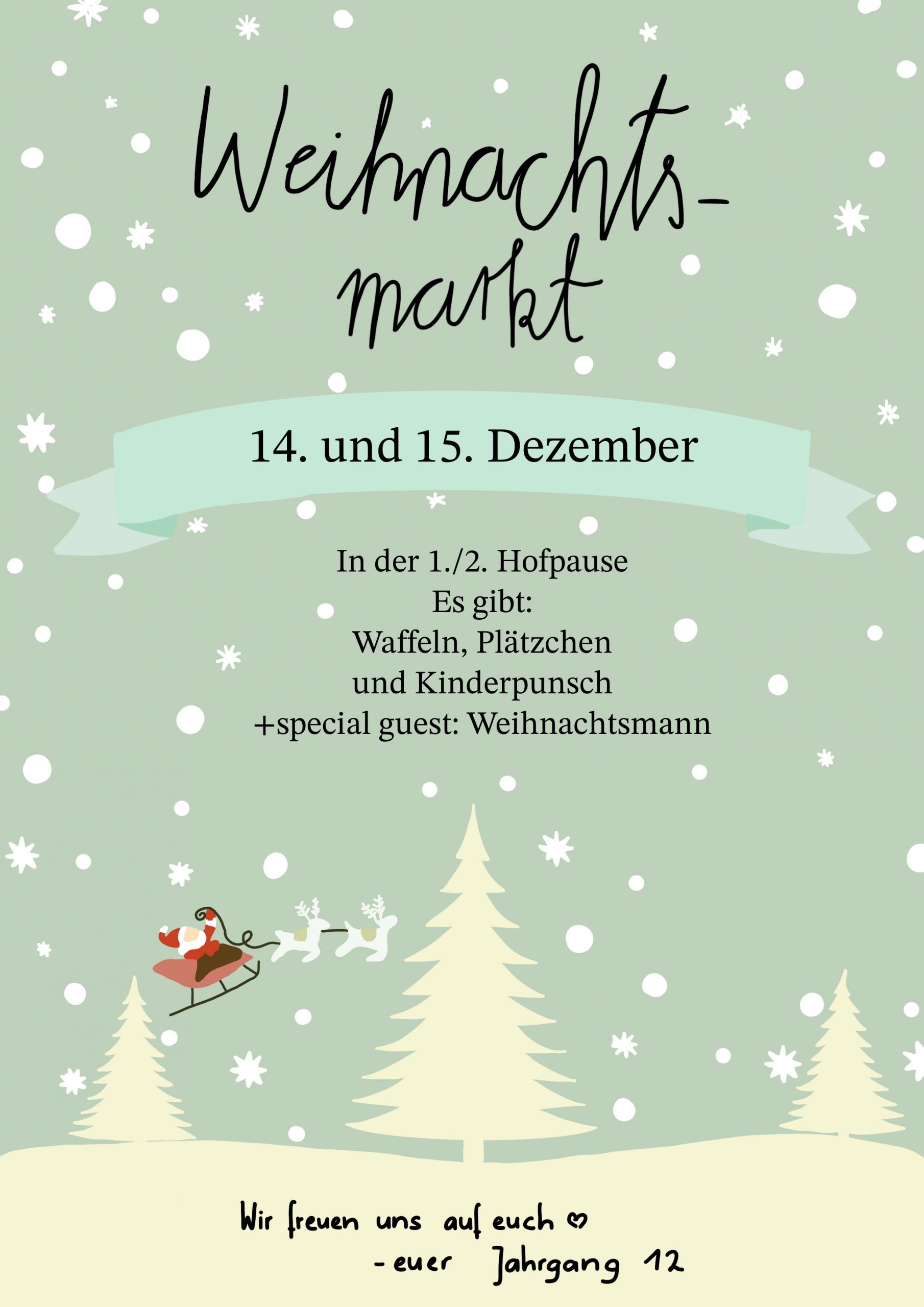 Weihnachtsmarkt am 14. und 15.12.